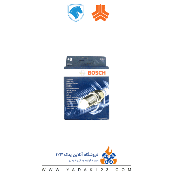 شمع پایه کوتاه بوش آبی BOSCH به شماره فنی FR7DC+8 - Image 2